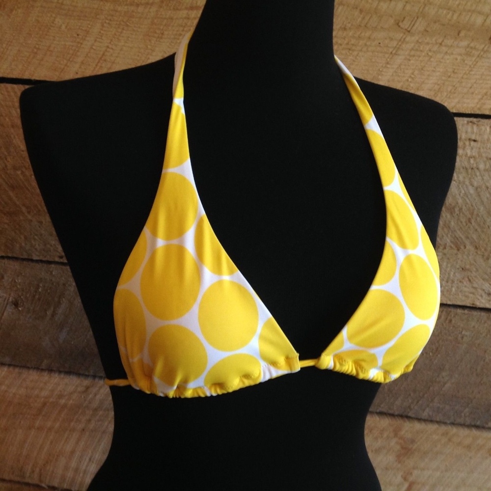 Victorias Secret Bikini S Yellow Polka Dot Swim